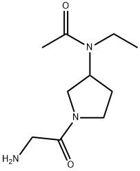 N-[1-(2-AMino-acetyl)-pyrrolidin-3-yl]-N-ethyl-acetaMide 结构式