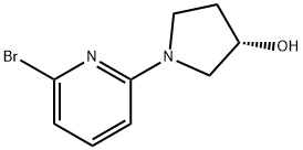 (S)-1-(6-溴-吡啶-2-基)-吡咯烷-3-醇, 1379445-24-5, 结构式