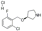 (S)-3-(2-氯-6-氟-苄氧基)-吡咯烷盐酸盐, 1289585-35-8, 结构式