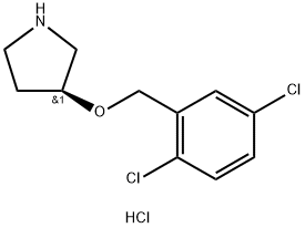 (S)-3-(2,5-Dichloro-benzyloxy)-pyrrolidine hydrochloride Struktur
