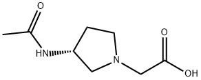 ((R)-3-AcetylaMino-pyrrolidin-1-yl)-acetic acid 结构式