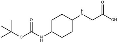 (4-tert-ButoxycarbonylaMino-cyclohexylaMino)-acetic acid Structure