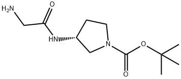(R)-3-(2-AMino-acetylaMino)-pyrrolidine-1-carboxylic acid tert-butyl ester Structure