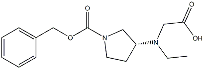 (R)-3-(CarboxyMethyl-ethyl-aMino)-pyrrolidine-1-carboxylic acid benzyl ester Structure