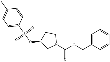 (R)-3-(甲苯-4-磺酰氧基)-吡咯烷-1-羧酸苄基酯,136725-51-4,结构式