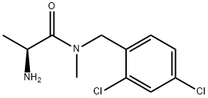 (S)-2-氨基-N-(2,4-二氯苄基)-N-甲基丙酰胺, 1307134-49-1, 结构式