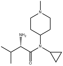 (S)-2-AMino-N-cyclopropyl-3-Methyl-N-(1-Methyl-piperidin-4-yl)-butyraMide 化学構造式