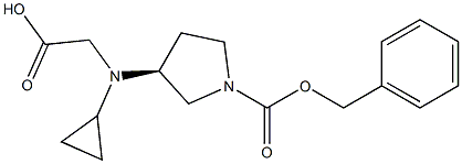(S)-3-(CarboxyMethyl-cyclopropyl-aMino)-pyrrolidine-1-carboxylic acid benzyl ester 结构式