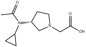 [(R)-3-(Acetyl-cyclopropyl-aMino)-pyrrolidin-1-yl]-acetic acid Structure