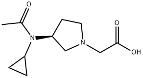 [(S)-3-(Acetyl-cyclopropyl-aMino)-pyrrolidin-1-yl]-acetic acid Struktur