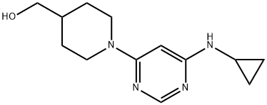 [1-(6-环丙基氨基-嘧啶-4-基)-哌啶-4-基]-甲醇, 1353946-06-1, 结构式