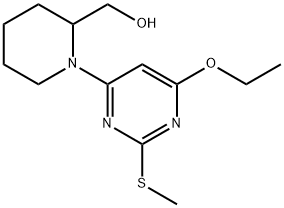 [1-(6-乙氧基-2-甲硫基-嘧啶-4-基)-哌啶-2-基]-甲醇,1353946-46-9,结构式