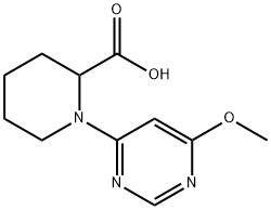 1-(6-甲氧基-嘧啶-4-基)-哌啶-2-羧酸 结构式