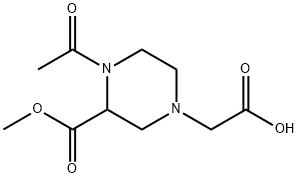 1-Acetyl-4-carboxyMethyl-piperazine-2-carboxylic acid Methyl ester Structure