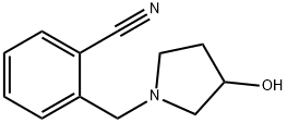 2-(3-羟基-吡咯烷-1-基甲基)-苄腈 结构式