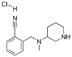 2-[(甲基-哌啶-3-基氨基)-甲基]-苯甲腈盐酸盐, 1353972-47-0, 结构式