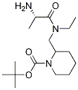 2-{[((S)-2-AMino-propionyl)-ethyl-aMino]-Methyl}-piperidine-1-carboxylic acid tert-butyl ester Struktur