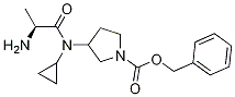 3-[((S)-2-AMino-propionyl)-cyclopropyl-aMino]-pyrrolidine-1-carboxylic acid benzyl ester Struktur