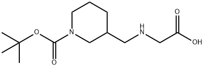 3-[(CarboxyMethyl-aMino)-Methyl]-piperidine-1-carboxylic acid tert-butyl ester 结构式