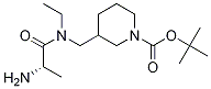 3-{[((S)-2-AMino-propionyl)-ethyl-aMino]-Methyl}-piperidine-1-carboxylic acid tert-butyl ester Structure
