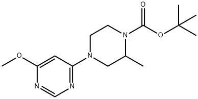 4-(6-Methoxy-pyriMidin-4-yl)-2-Methyl-piperazine-1-carboxylic acid tert-butyl ester Structure