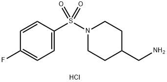 C-[1-(4-氟-苯磺酰基)-哌啶-4-基]甲胺盐酸盐, 1215609-88-3, 结构式