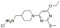 C-[1-(6-Ethoxy-2-Methylsulfanyl-pyriMidin-4-yl)-piperidin-4-yl]-MethylaMine hydrochloride Structure