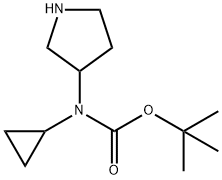 环丙基-吡咯烷-3-基-氨基甲酸叔丁酯, 186203-37-2, 结构式