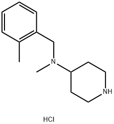 Methyl-(2-Methyl-benzyl)-piperidin-4-yl-aMine hydrochloride Struktur