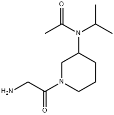 N-[1-(2-AMino-acetyl)-piperidin-3-yl]-N-isopropyl-acetaMide 化学構造式