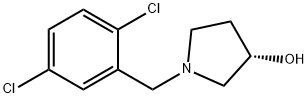 (S)-1-(2,5-二氯-苄基)-吡咯烷-3-醇 结构式