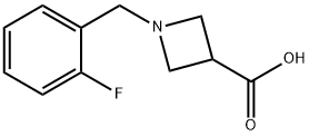 1-(2-氟-苄基)-氮杂环丁烷-3-羧酸, 1289387-38-7, 结构式