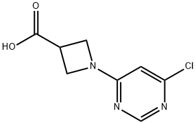 1-(6-Chloro-pyrimidin-4-yl)-azetidine-3-carboxylic acid Structure