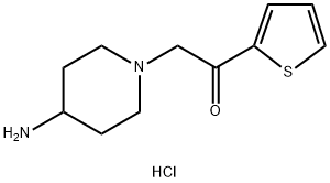 2-(4-氨基-哌啶-1-基)-1-噻吩-2-基-乙酮盐酸盐 结构式