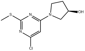 (R)-1-(6-氯-2-甲基硫基-嘧啶-4-基)-吡咯烷-3-醇 结构式