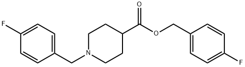 1-(4-Fluoro-benzyl)-piperidine-4-carboxylic acid 4-fluoro-benzyl ester 化学構造式