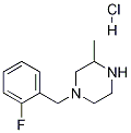 1-(2-Fluoro-benzyl)-3-methyl-piperazine hydrochloride Struktur