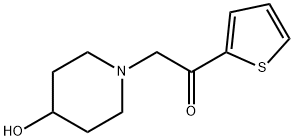 2-(4-Hydroxy-piperidin-1-yl)-1-thiophen-2-yl-ethanone Struktur
