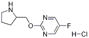 5-Fluoro-2-(pyrrolidin-2-ylmethoxy)-pyrimidine hydrochloride Struktur