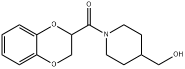 (2,3-二氢-苯并[1,4]二氧杂环己烯-2-基)-(4-羟甲基哌啶-1-基)-甲酮 结构式