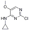 (2-Chloro-5-Methoxy-pyriMidin-4-yl)-cyclopropyl-aMine Struktur