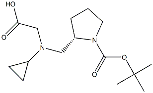(S)-2-[(CarboxyMethyl-cyclopropyl-aMino)-Methyl]-pyrrolidine-1-carboxylic acid tert-butyl ester Struktur