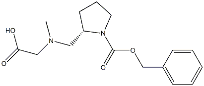 (S)-2-[(CarboxyMethyl-Methyl-aMino)-Methyl]-pyrrolidine-1-carboxylic acid benzyl ester 结构式