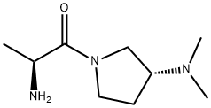(S)-2-AMino-1-((R)-3-diMethylaMino-pyrrolidin-1-yl)-propan-1-one Struktur