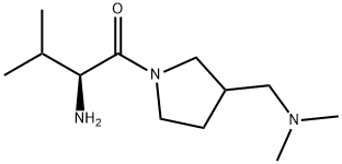 (S)-2-AMino-1-(3-diMethylaMinoMethyl-pyrrolidin-1-yl)-3-Methyl-butan-1-one 化学構造式