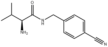 (S)-2-AMino-N-(4-cyano-benzyl)-3-Methyl-butyraMide 化学構造式