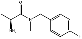 (S)-2-氨基-N-(4-氟苄基)-N-甲基丙酰胺, 1303800-23-8, 结构式