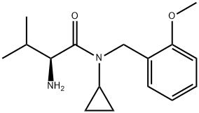 (S)-2-AMino-N-cyclopropyl-N-(2-Methoxy-benzyl)-3-Methyl-butyraMide Struktur