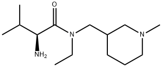 (S)-2-AMino-N-ethyl-3-Methyl-N-(1-Methyl-piperidin-3-ylMethyl)-butyraMide 化学構造式