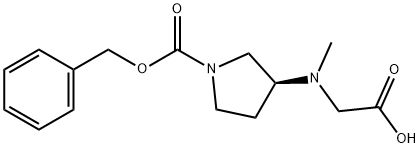 (S)-3-(CarboxyMethyl-Methyl-aMino)-pyrrolidine-1-carboxylic acid benzyl ester Struktur
